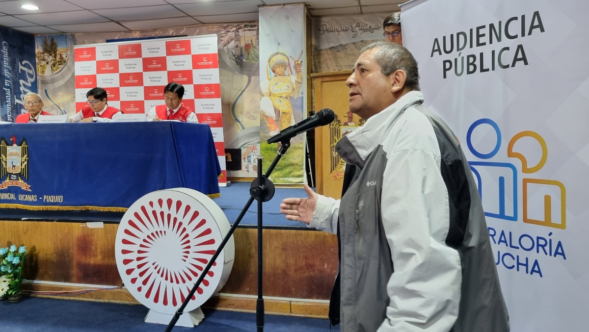 Ayacucho.- Con la finalidad de promover y fortalecer la participación de los ciudadanos, la Contraloría General de la República realizará audiencias públicas, en modalidad presencial, en las provincias ayacuchanas de Lucanas y Huanca Sancos los días 17 y 19 de setiembre, respectivamente.