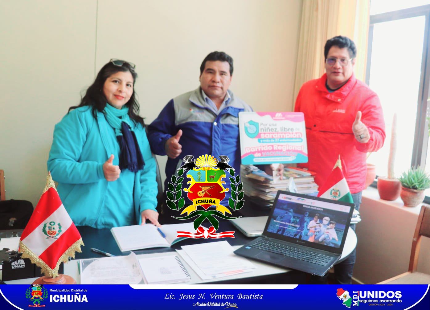 Municipalidad Distrital y Centro de Salud de Ichuña planifican lanzamiento de CAMPAÑA DE VACUNACION CONTRA EL SARAMPION