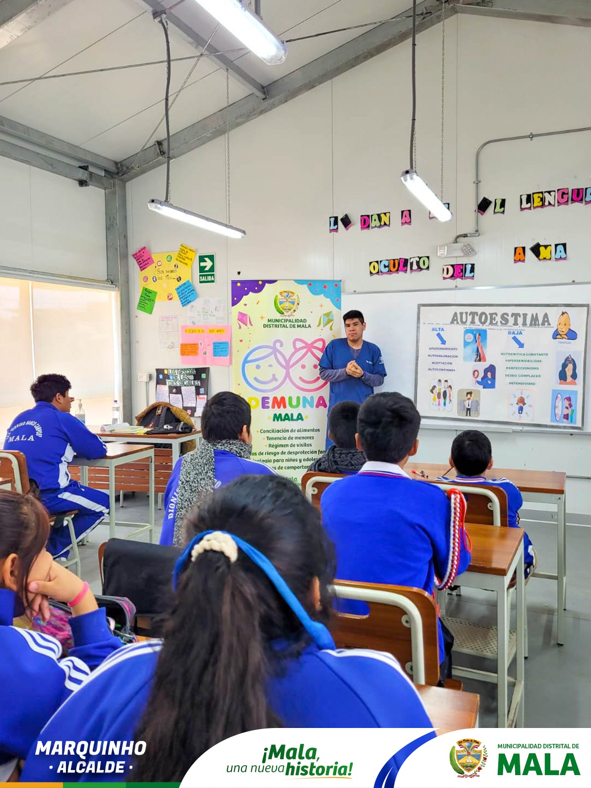 Se realizó el Taller: Promoción de "La Buena Autoestima" en la IE Dionisio Manco Campos; por el Programa "Pasando Lista con la Demuna"