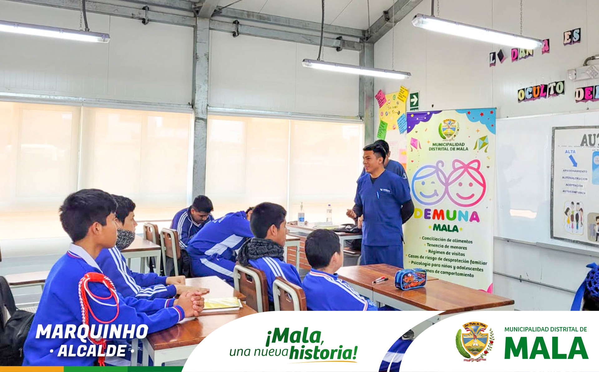 Se realizó el Taller: Promoción de "La Buena Autoestima" en la IE Dionisio Manco Campos; por el Programa "Pasando Lista con la Demuna"