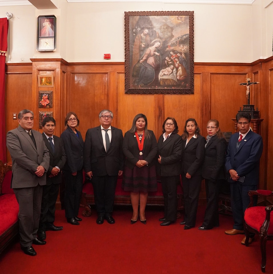 Presidenta de la Corte de Cusco recibió la visita protocolar de la flamante junta directiva del Sindicato de Trabajadores del Poder Judicial