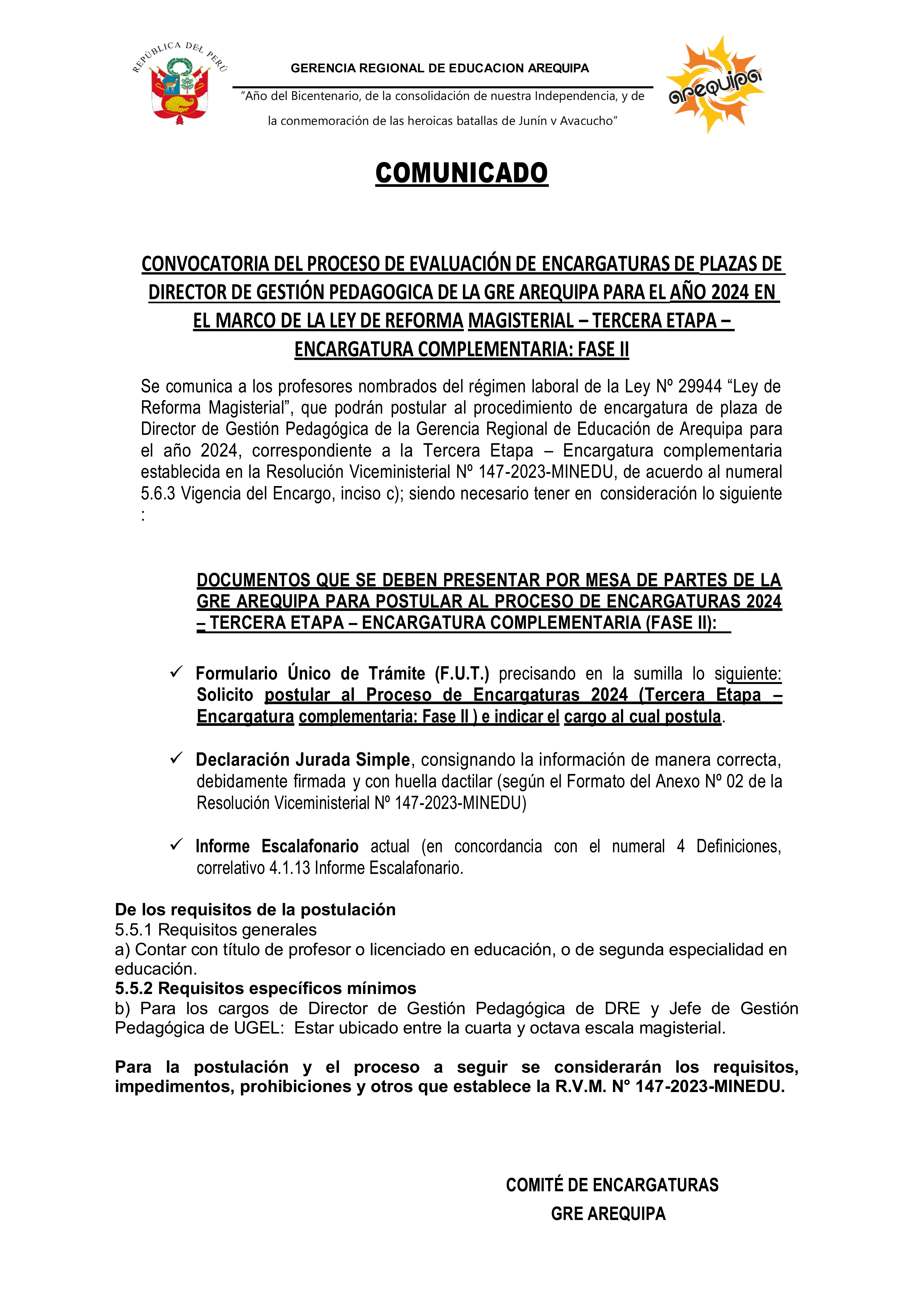 Comunicado