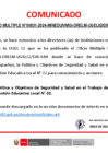 Vista preliminar de documento Comunicado - Política y Objetivos de Seguridad y Salud en el trabajo