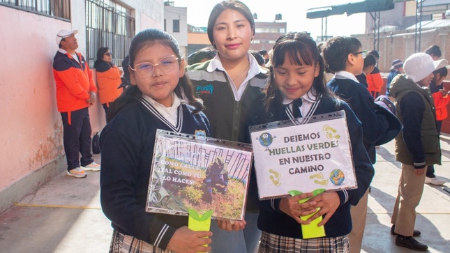 Más de 120 estudiantes participan en la Campaña de Sensibilización “Sembrando conciencia, cosechando un futuro verde” en la I.E.P. S.A.P.