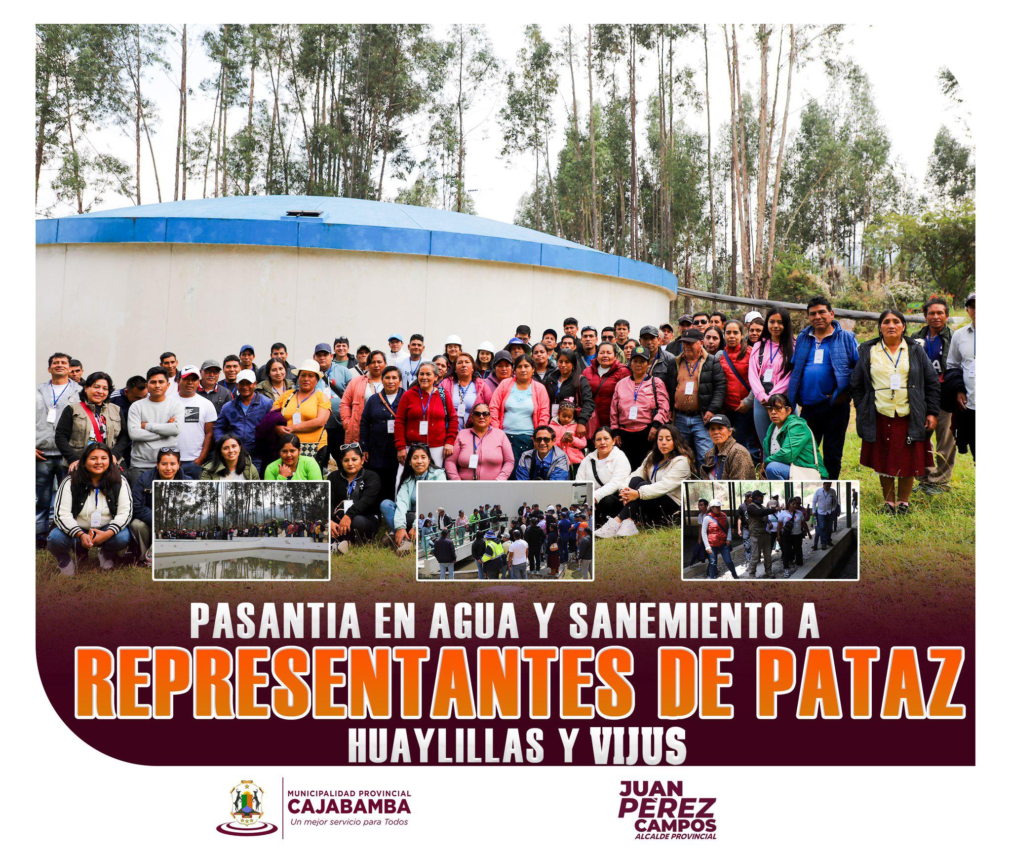 Pasantía en agua y saneamiento a representantes de Pataz, Huaylillas y Vijus