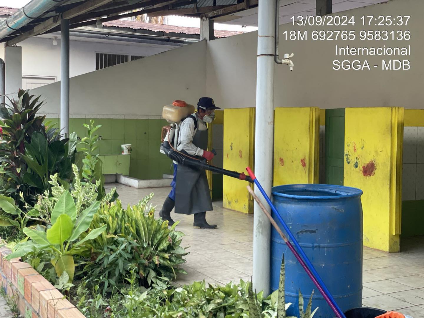 Muni belén realiza Fumigación en jardín corazón de Jesús