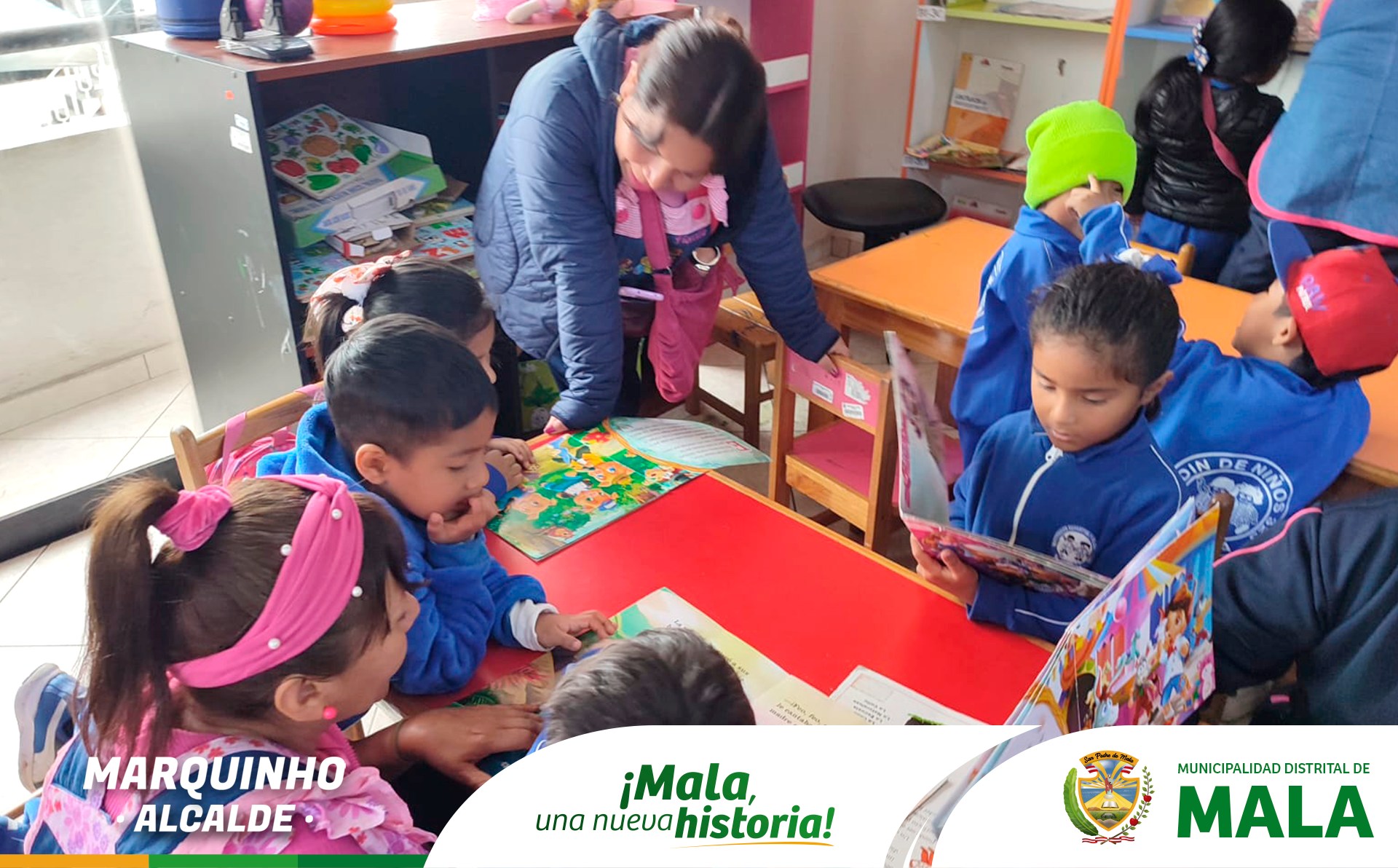 Hermosa Visita de la IEI. N° 323 a Nuestra Biblioteca Municipal