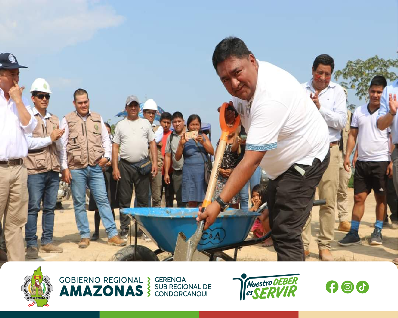 Gobernador Gilmer Horna coloca la primera piedra de la nueva sede de la UNTRM en Condorcanqui, con una inversión de más de 35 millones de soles para fomentar la educación superior.3