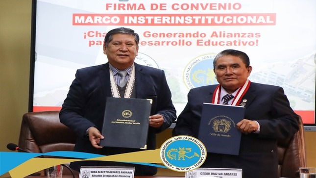La Universidad Nacional José Faustino Sánchez Carrión ha suscrito un importante convenio de colaboración con la Municipalidad de Chancay.