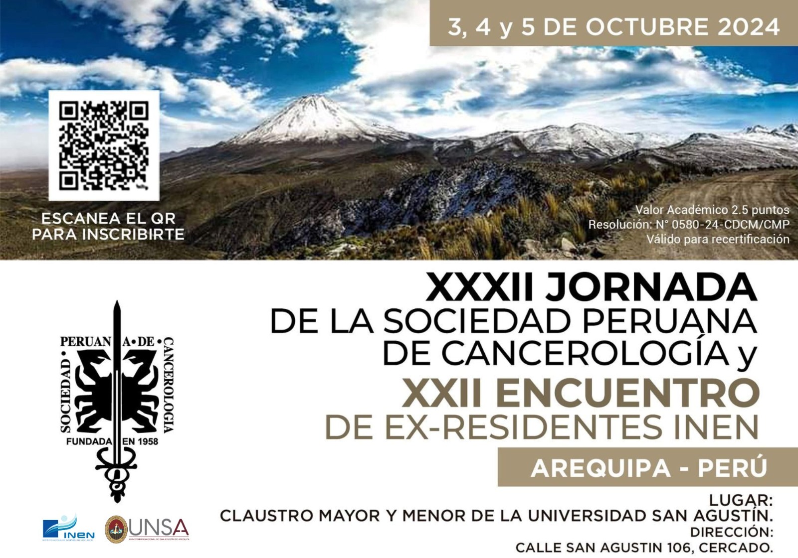 Arequipa: INEN y Sociedad de Peruana de Cancerología compartirán avances científicos en jornada científica internacional