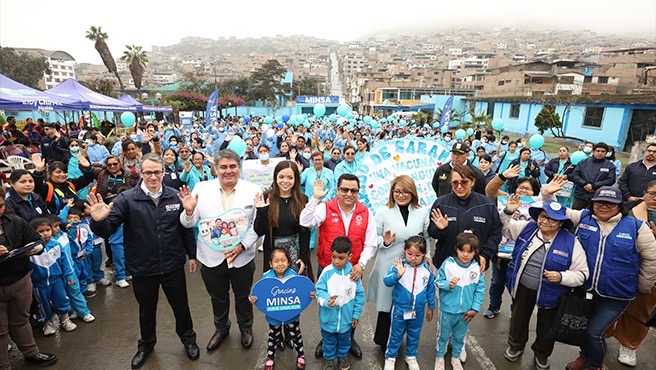Minsa inició el barrido nacional de vacunación contra el sarampión con la meta de proteger a más de 2.8 millones de niños
