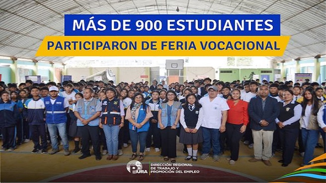 con el objetivo de facilitar la elección de la carrera profesional, técnica u ocupacional que podrían seguir al egresar de la etapa escolar. Esta actividad estuvo a cargo de la Dirección Regional de Trabajo P. E. Piura,