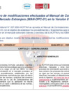 Vista preliminar de documento Cuadro Comparativo de modificaciones efectuadas al Manual de Contrataciones ME Version 8