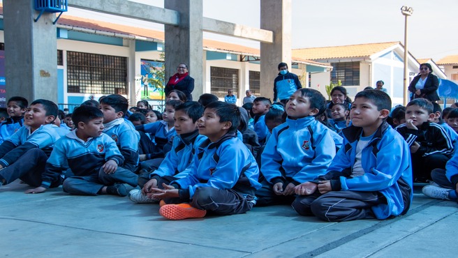 Más de 100 alumnos del colegio la libertad de Huaraz participaron de talleres lúdicos impulsados por la DRTC