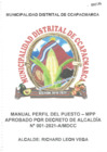 Vista preliminar de documento MANUAL PERFIL DE PUESTOS - MPP