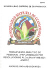 Vista preliminar de documento PRESUPUESTO ANALITICO DEL PERSONAL - PAP