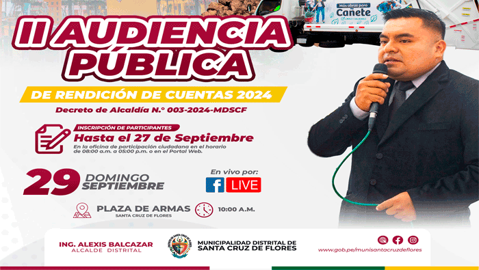 II Audiencia Pública de Rendición de Cuentas 2024