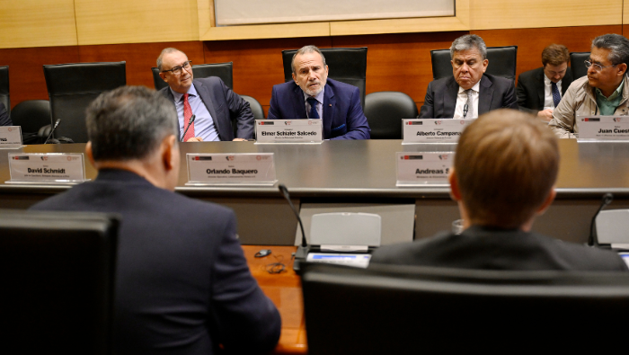 Canciller Schialer sostuvo reunión con delegación de empresarios alemanes que promueve inversiones en el Perú