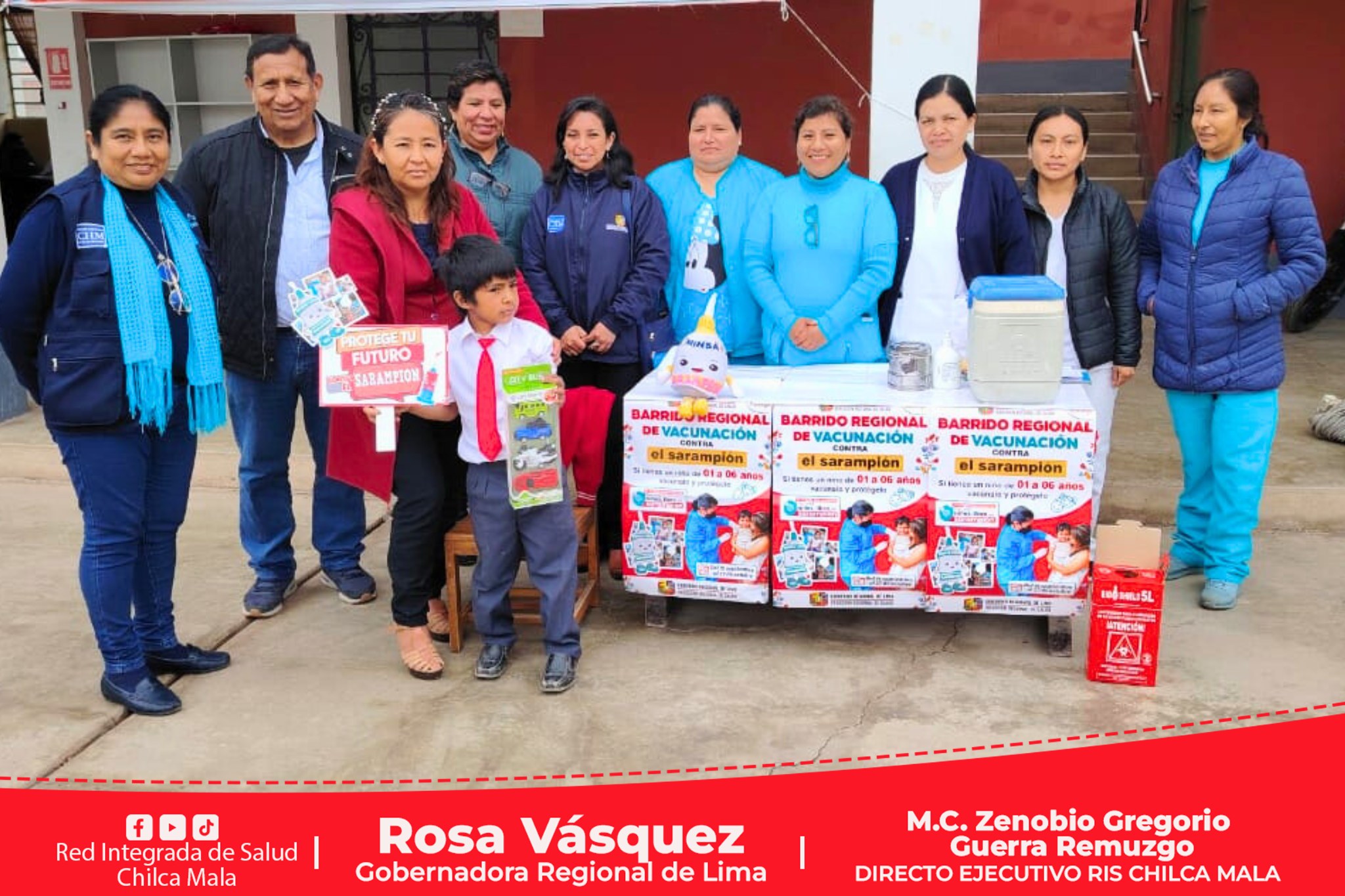 Sarampión: RIS Chilca Mala continua el barrido regional de vacunación a niños de 1 a 6 años, 11mese, 29 días