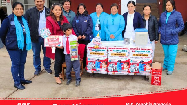 Sarampión: RIS Chilca Mala continua el barrido regional de vacunación a niños de 1 a 6 años, 11mese, 29 días