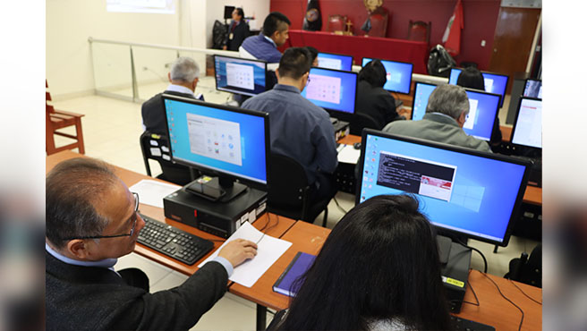Corte del Callao capacita a jueces y auxiliares judiciales para implementación del Expediente Judicial Electrónico en los procesos de la subespecialidad Comercial