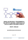 Vista preliminar de documento Instituto Nacional Cardiovascular – INCOR: Macroprocesos Estratégicos