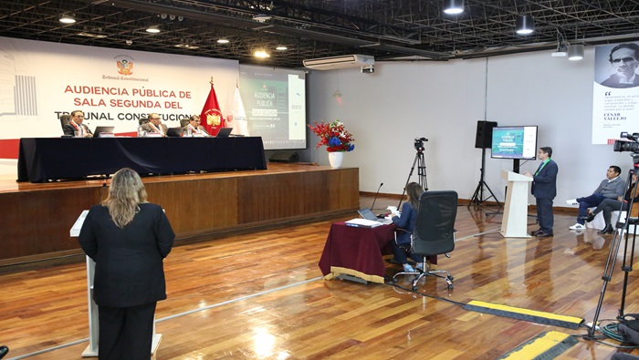 Sala Segunda del Tribunal Constitucional sesionó en audiencia pública en el cono norte y tuvo como sede la Universidad César Vallejo