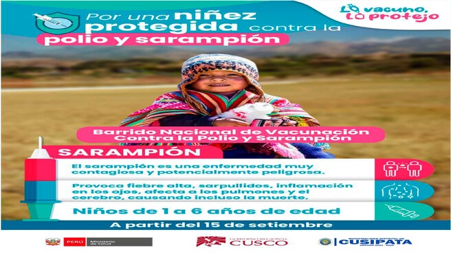 Vacuna a tus niΓ±os contra la Polio y el SarampiΓ³n