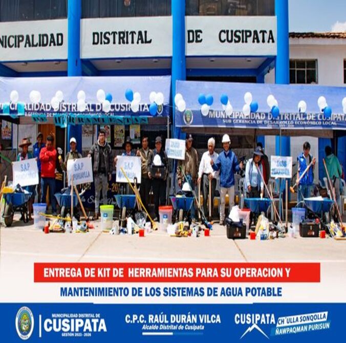 Entregamos Kits de Herramientas a JASS para garantizar agua de calidad en Cusipata