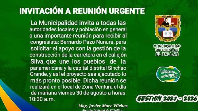 }invitación a reunión
