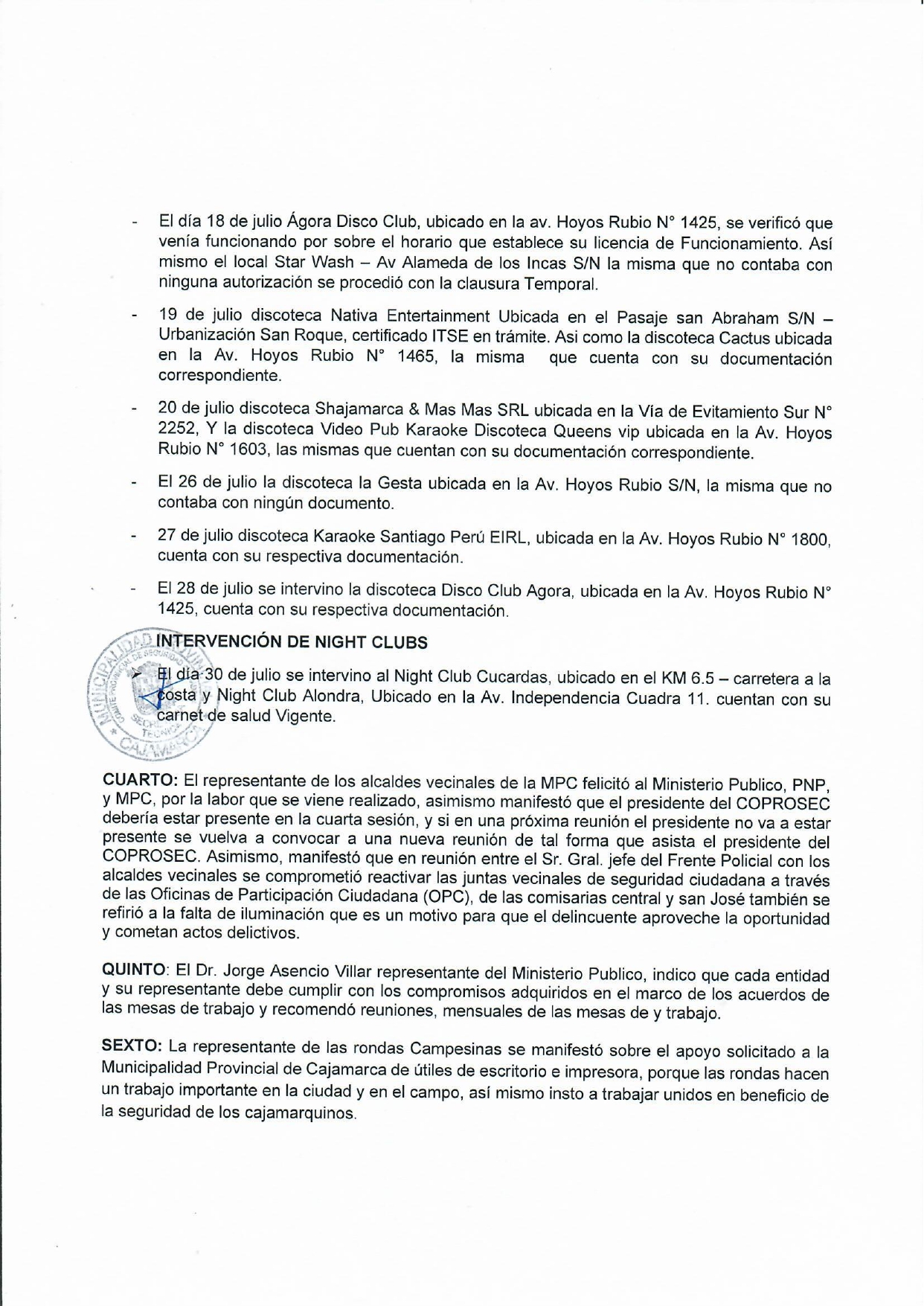 Acta De La Cuarta Sesión Extraordinaria de COPROSEC