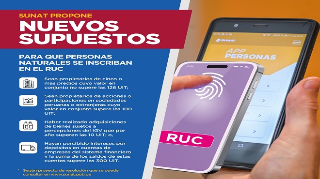La SUNAT está facultada para inscribir de oficio en el RUC a aquellos que, debiendo inscribirse de acuerdo con lo dispuesto en esta propuesta normativa, no cumplan con hacerlo en el plazo antes indicado. 