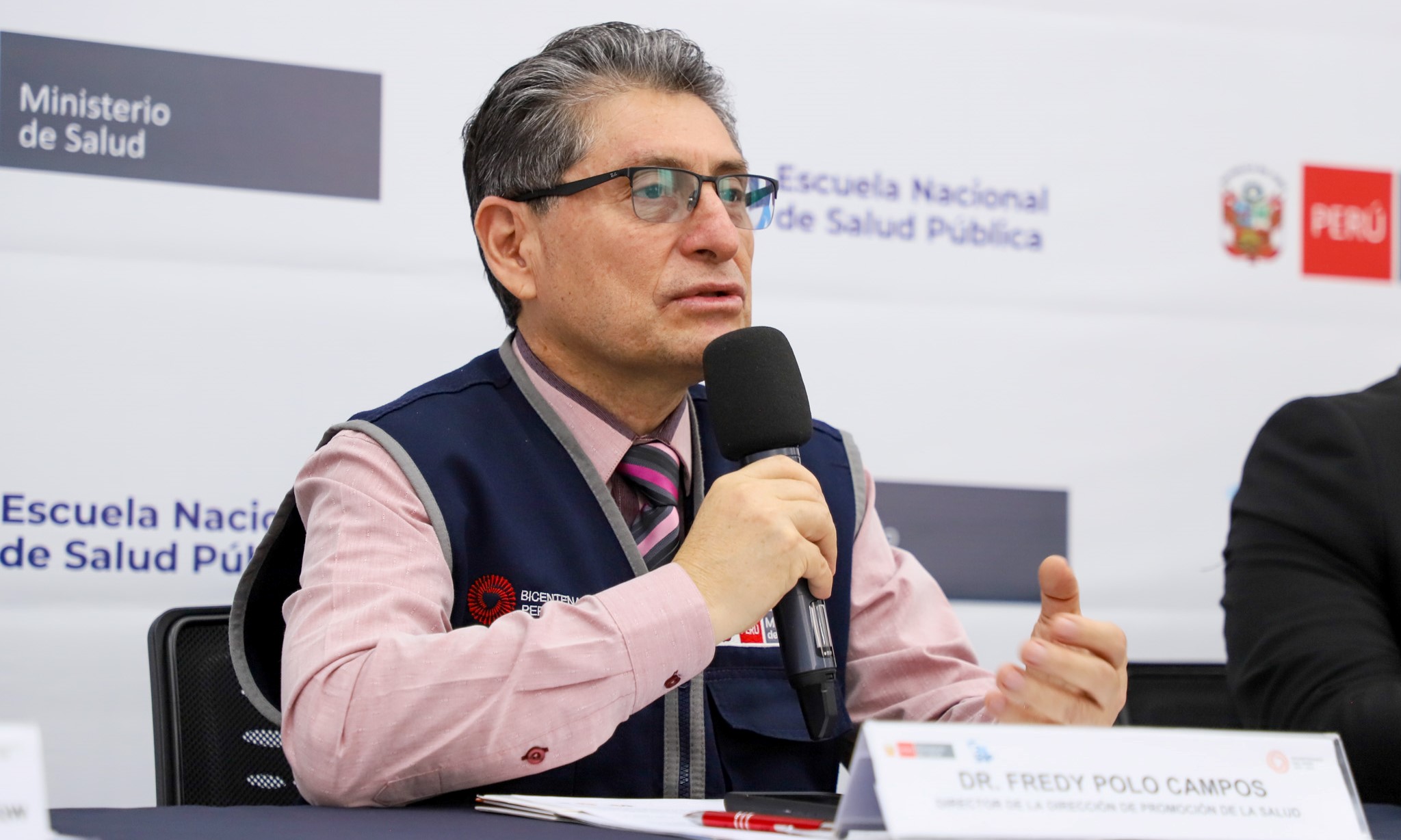 Dr. Fredy Hernán Polo Campos, Director Ejecutivo de Promoción de la Salud del Ministerio de Salud (DPROM)