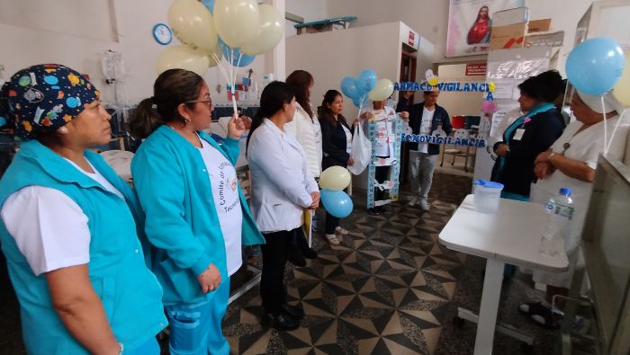 Visita a salas de hospitalización
