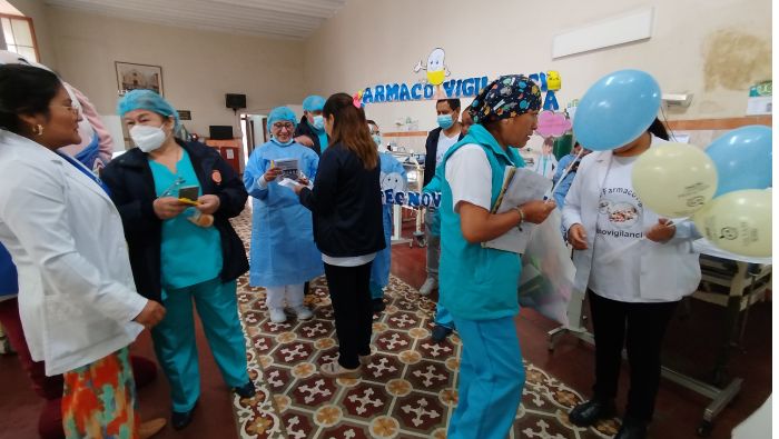 Visita a salas de hospitalización