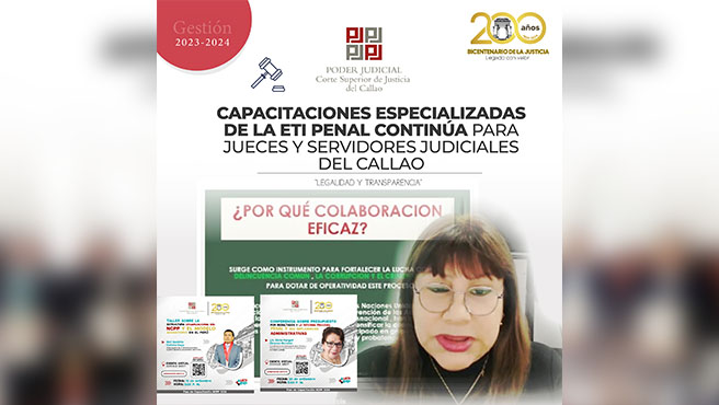 Capacitaciones especializadas de la ETI Penal continua para jueces y servidores judiciales del Callao
