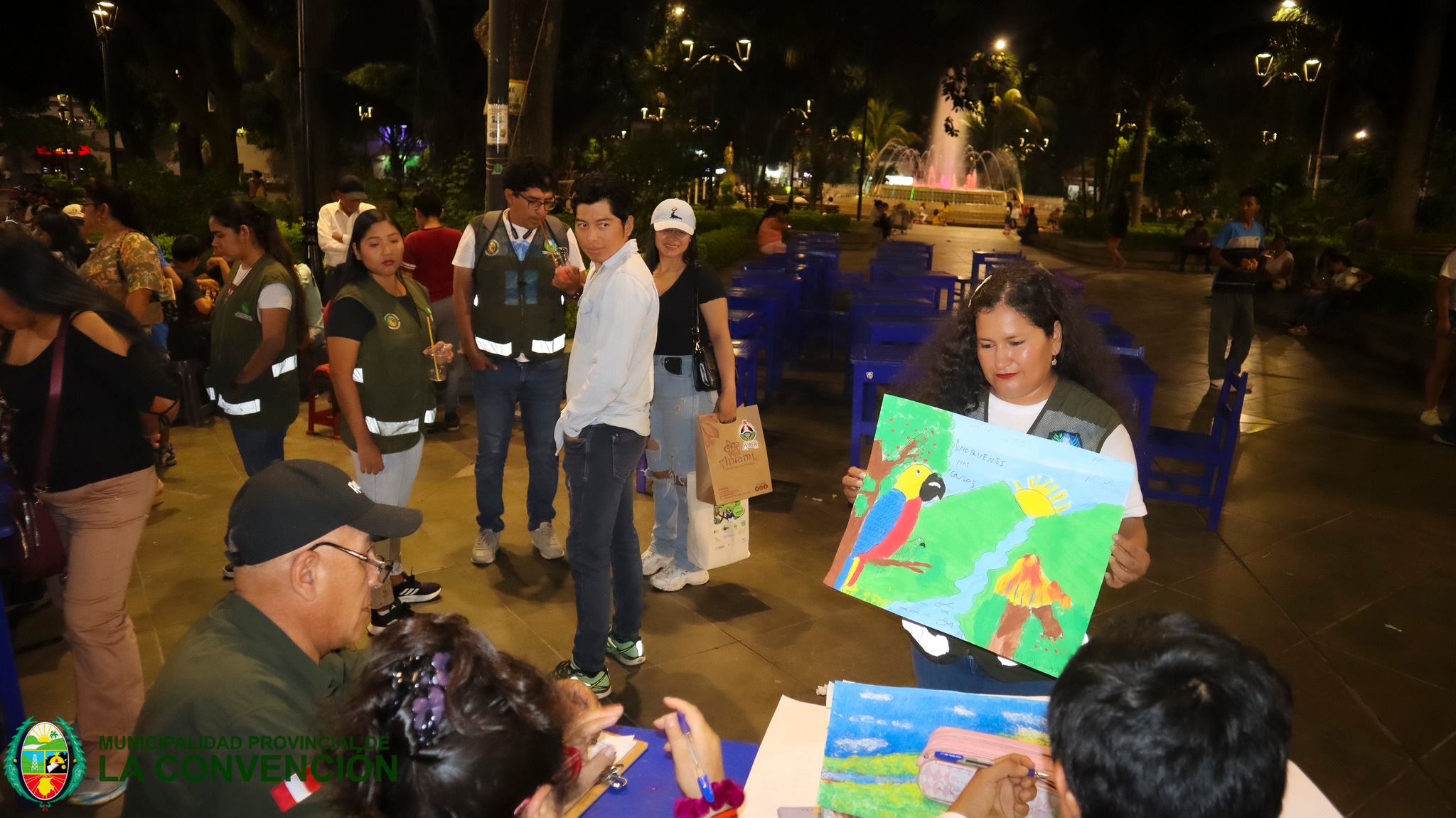 Exitoso concurso de dibujo y pintura retratando nuestra reserva de biosfera AVIRERI VRAEM