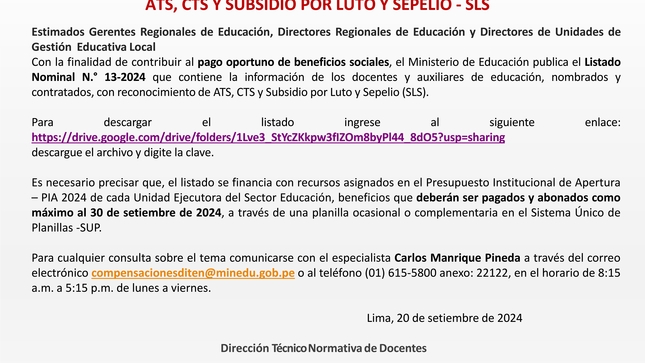 Comunicado N.° 102-2024
