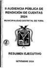 Vista preliminar de documento Resumen Ejecutivo - Segunda Audiencia Pública 2024 - Municipalidad Distrital de Yura