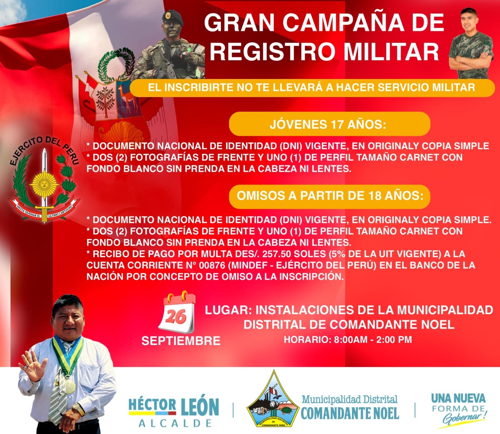 Flyer Servicio Militar Gratuito