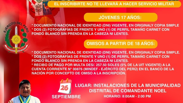 Flyer Servicio Militar Gratuito