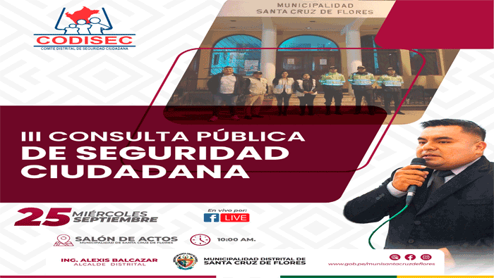¡Los esperamos en la III Audiencia Pública de Seguridad Ciudadana!