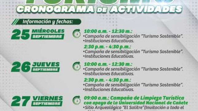 Descubre y Visita Mala: Presentamos el Cronograma de Actividades por el Día Mundial del Turismo