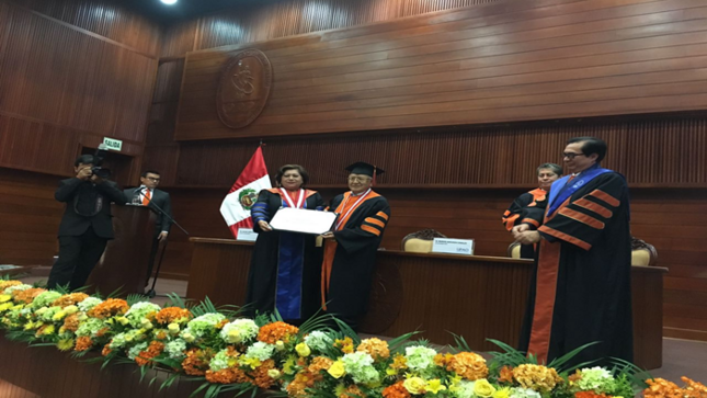 UPAO otorga distinción de Doctor Honoris Causa a magistrados Miranda Canales y Espinosa-Saldaña B.