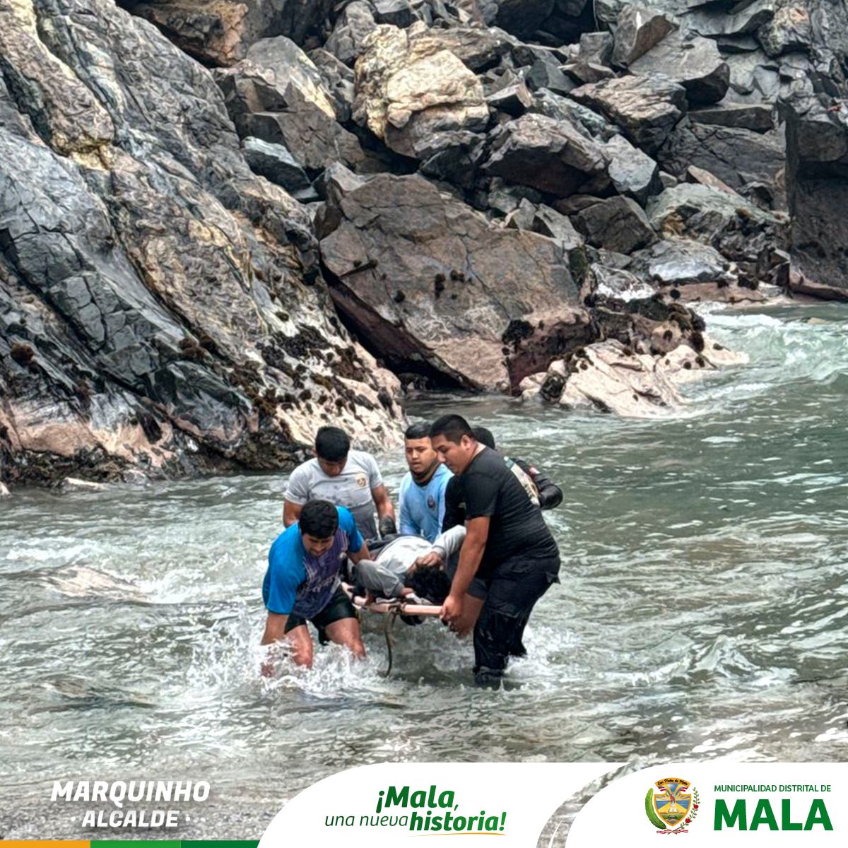 Rescate Exitoso por Parte de Seguridad Ciudadana y PNP del Distrito de Mala