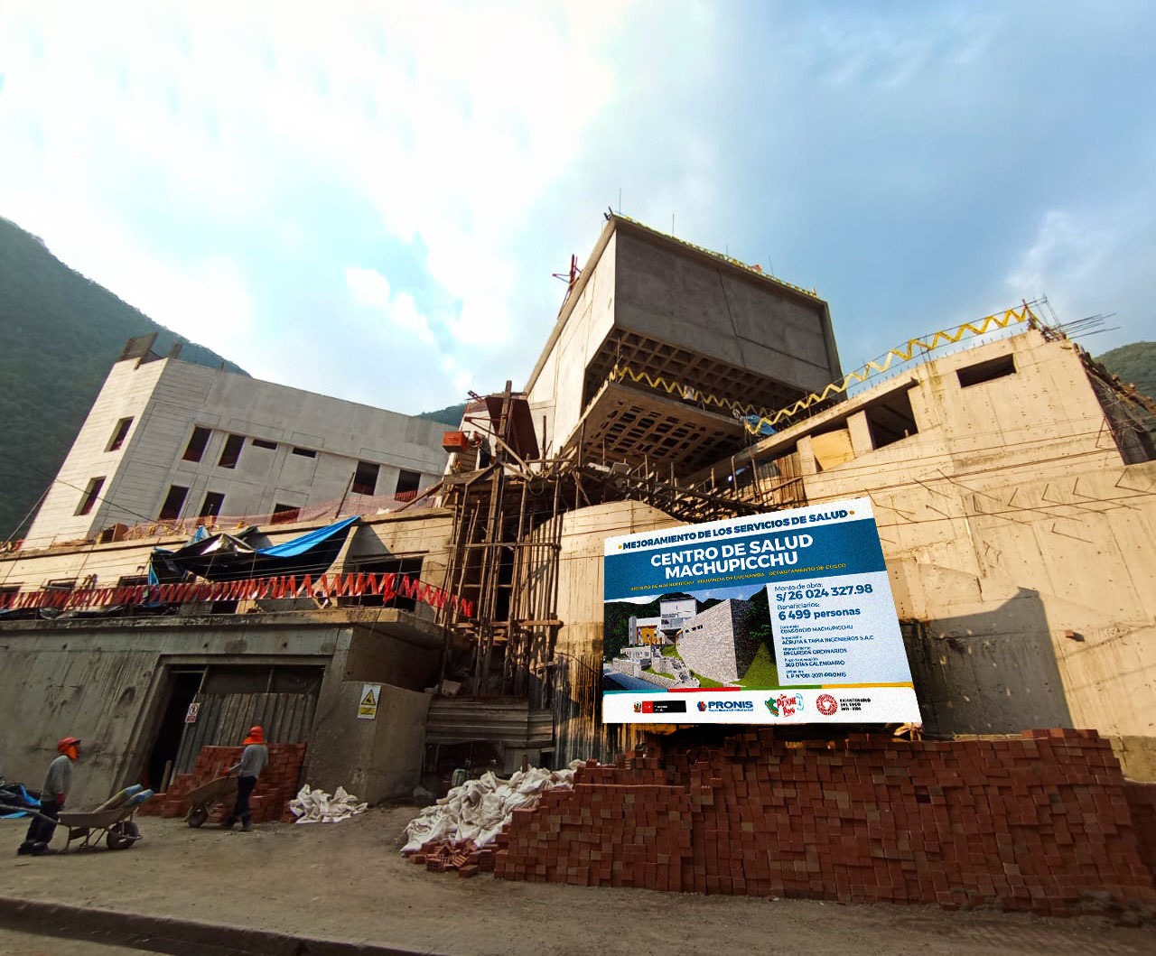 Cusco: construcción del Centro de Salud Machupicchu registra significativo avance