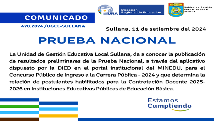 Comunicado N°470-2024