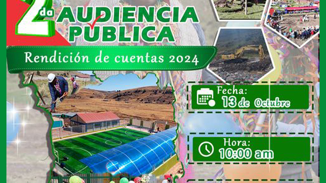 FLYER DE LA AUDIENCIA PUBLICA DE RENDICION DE CUENTAS 2024