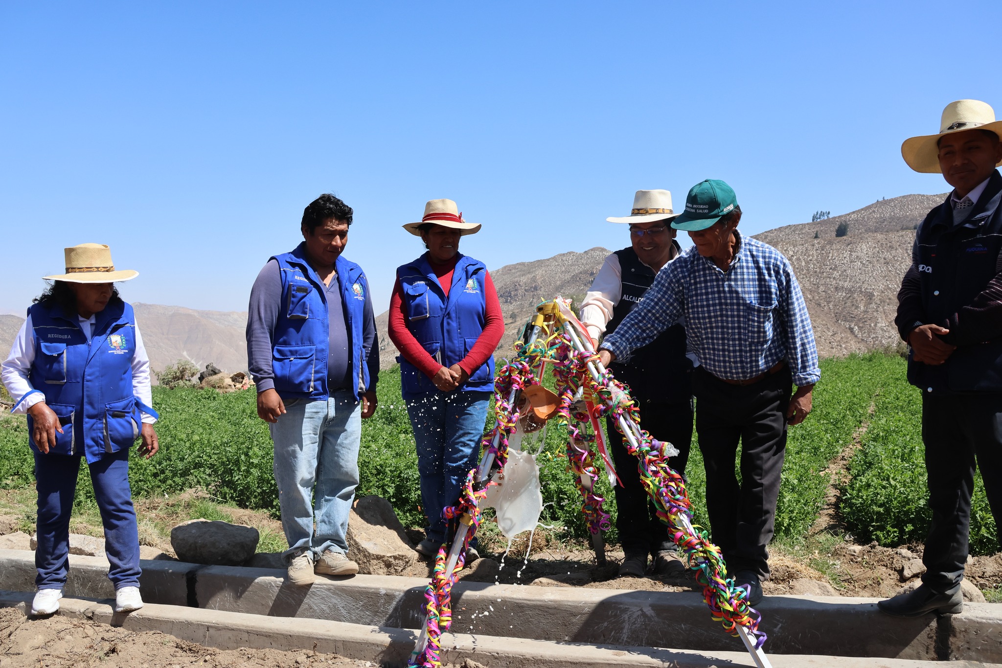 Ceremonia de InauguraciΓ³n de Servicio de ProvisiΓ³n de Agua en el Sistema de Riego Tiquillica.