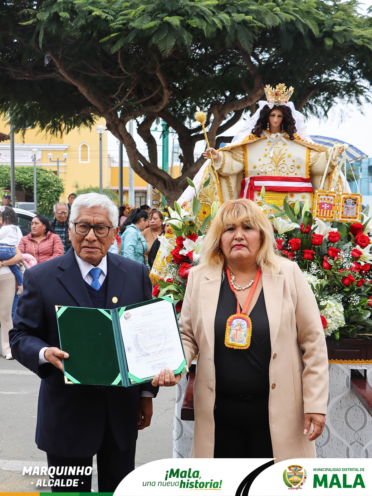 Recibimiento a la Comisión de Fiesta de la Asociación del Mercado de Abastos Virgen de las Mercedes